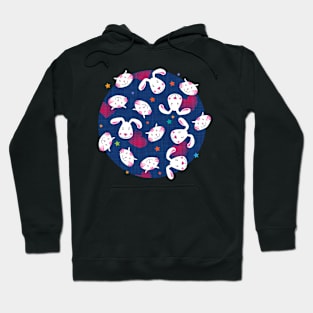 Cats ♥ Dogs - blue-pink Hoodie